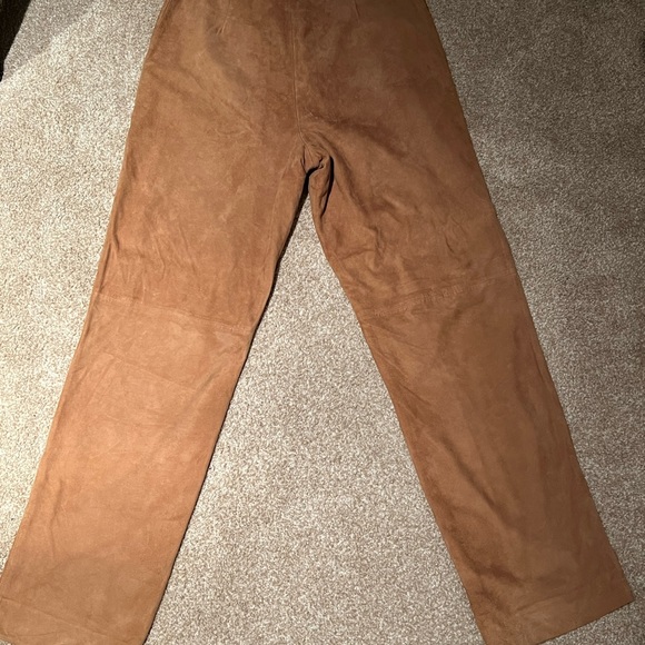 Vintage Tail Brand Tan 100% Suede Pants size 10 - Picture 2 of 8